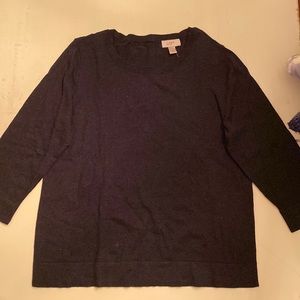 NEW Dark Grey Buttoned Back Loft Top, size XL.
